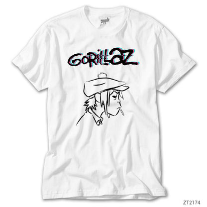 Gorillaz Head Beyaz Tişört