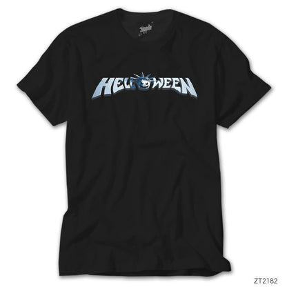 Helloween Logo Crazy Pumpkin Siyah Tişört