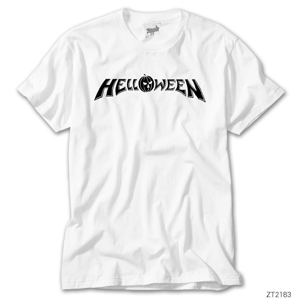 Helloween Logo Flat Beyaz Tişört