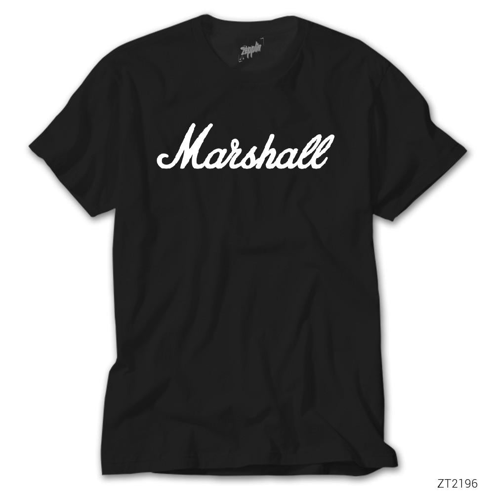 Marshall Logo Siyah Tişört