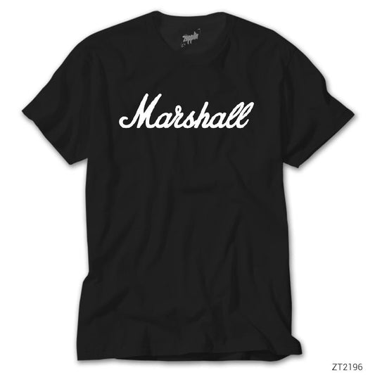 Marshall Logo Siyah Tişört