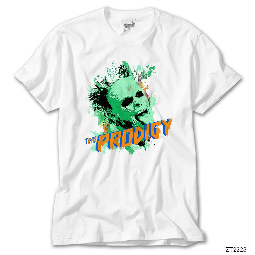 The Prodigy Keith Flint Green Head Beyaz Tişört