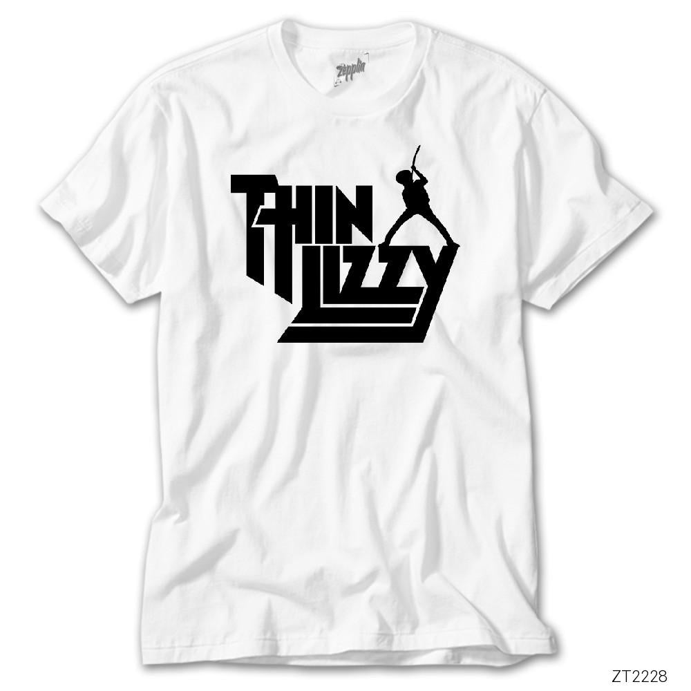 Thin Lizzy Text Beyaz Tişört