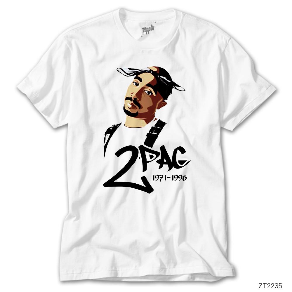 Tupac Shakur Drawing Beyaz Tişört