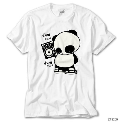 Hip Hop Panda Beyaz Tişört