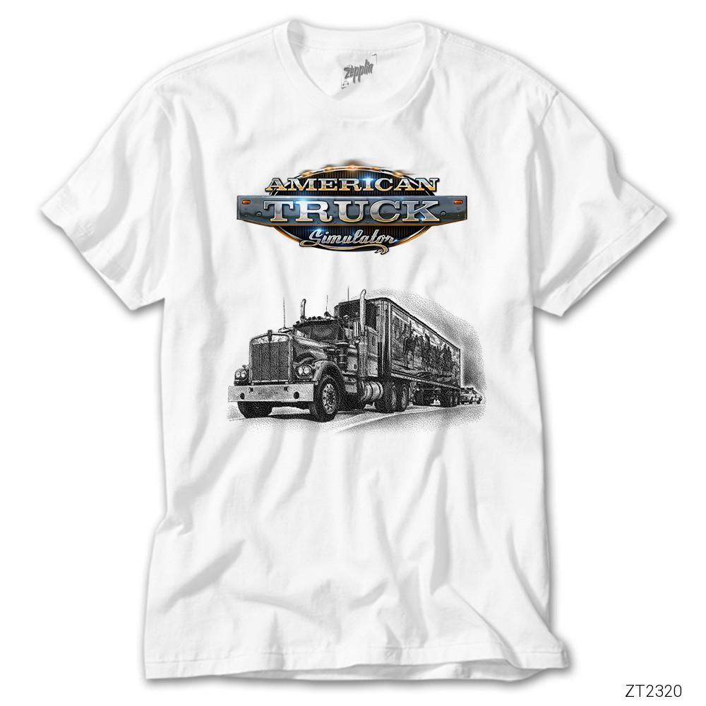 American Truck Simulator Longway Beyaz Tişört