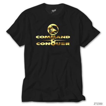 Command Conquer Logo Siyah Tişört