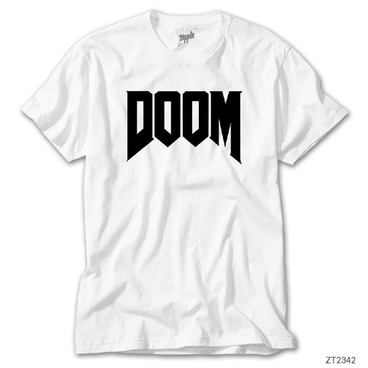 Doom Logo Beyaz Tişört