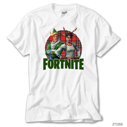 Fortnite X mas Skin Logo Beyaz Tişört