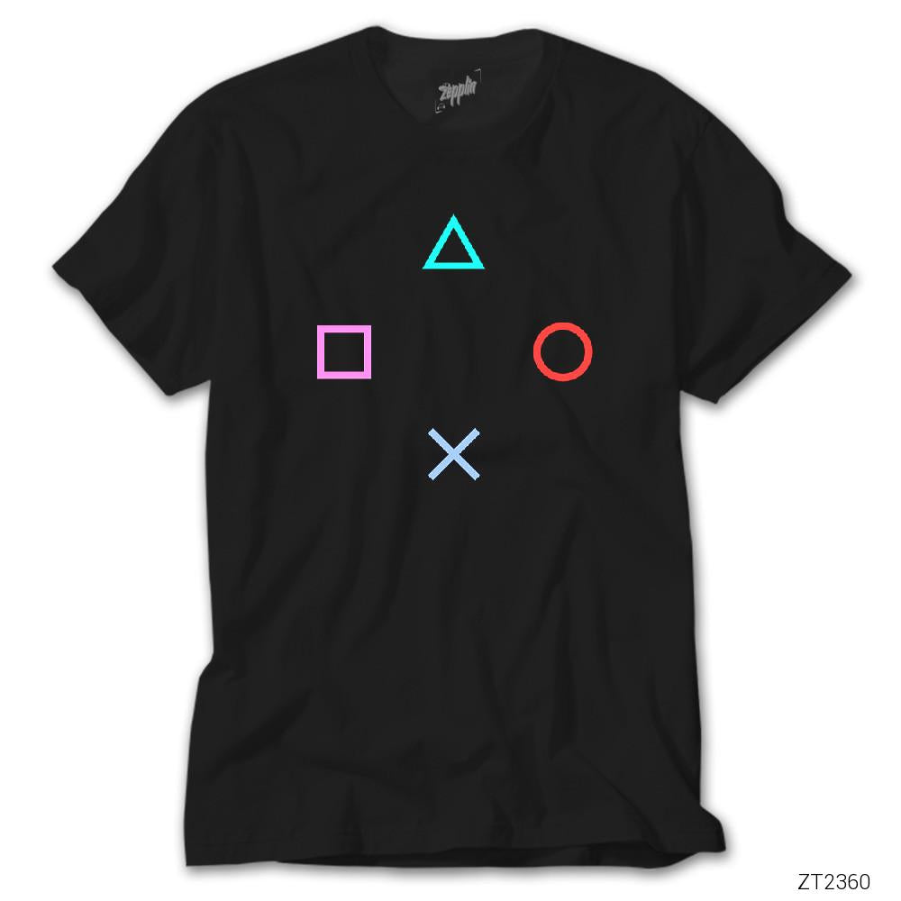 Gamepad Buttons Siyah Tişört