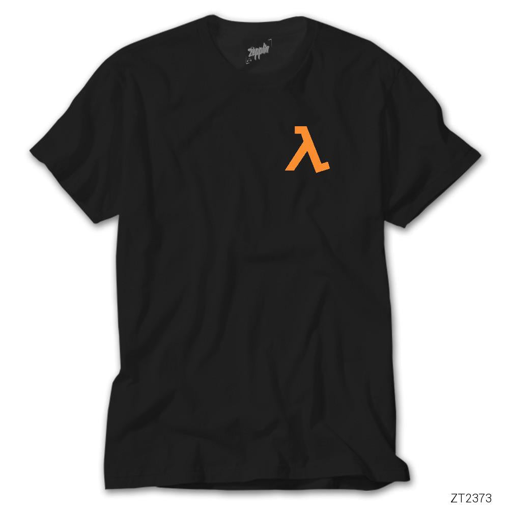 Half Life Logo Pocket Kopya Siyah Tişört