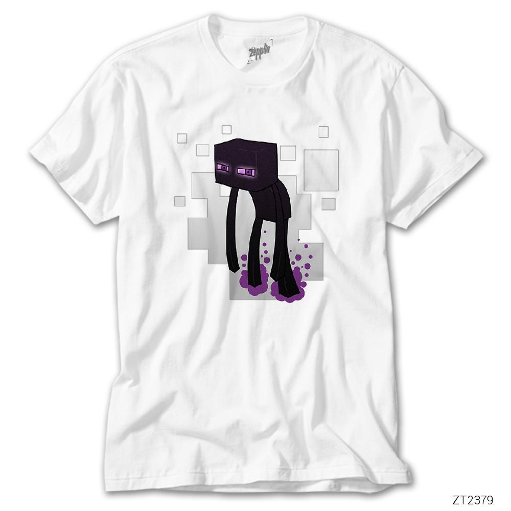 Minecraft Enderman Beyaz Tişört