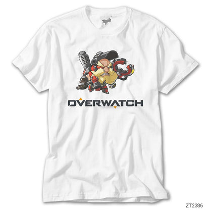 Overwatch Torbjorn Cute Beyaz Tişört
