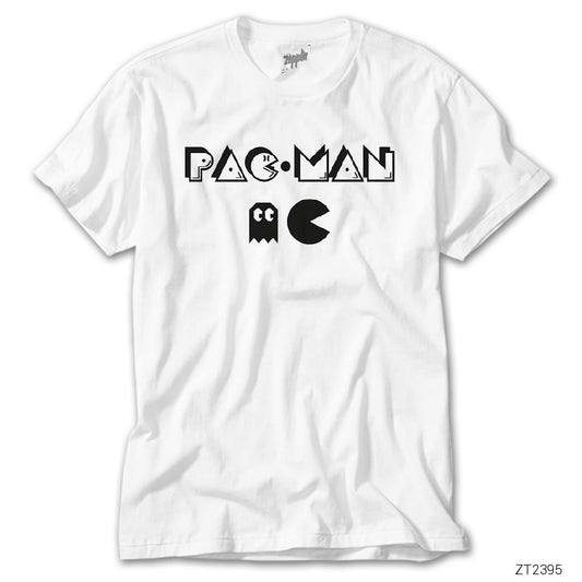 Pac man Text Beyaz Tişört