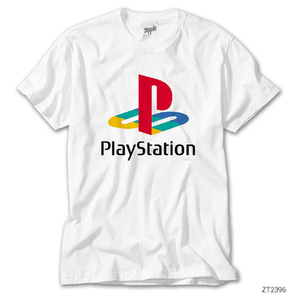 Playstation Logo Beyaz Tişört