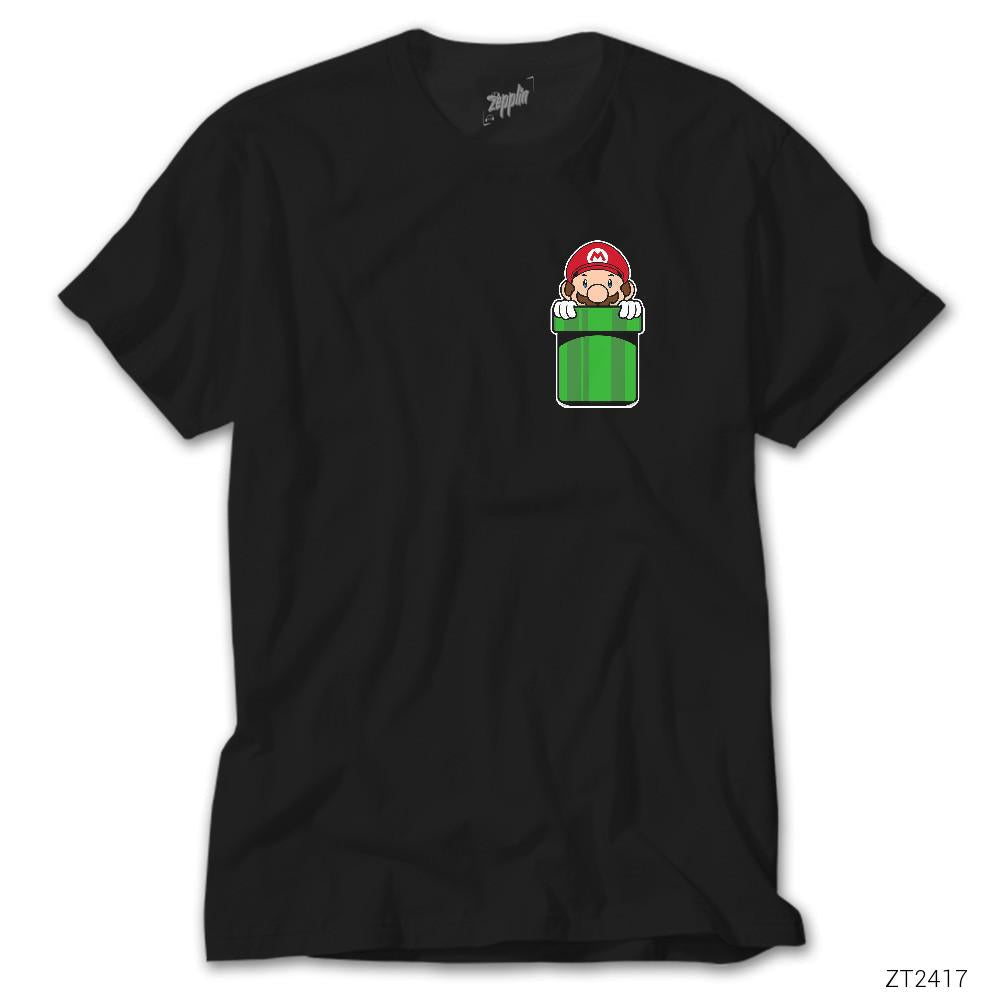 Super Mario Pocket Siyah Tişört