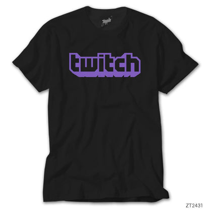 Twitch Logo 2 Siyah Tişört
