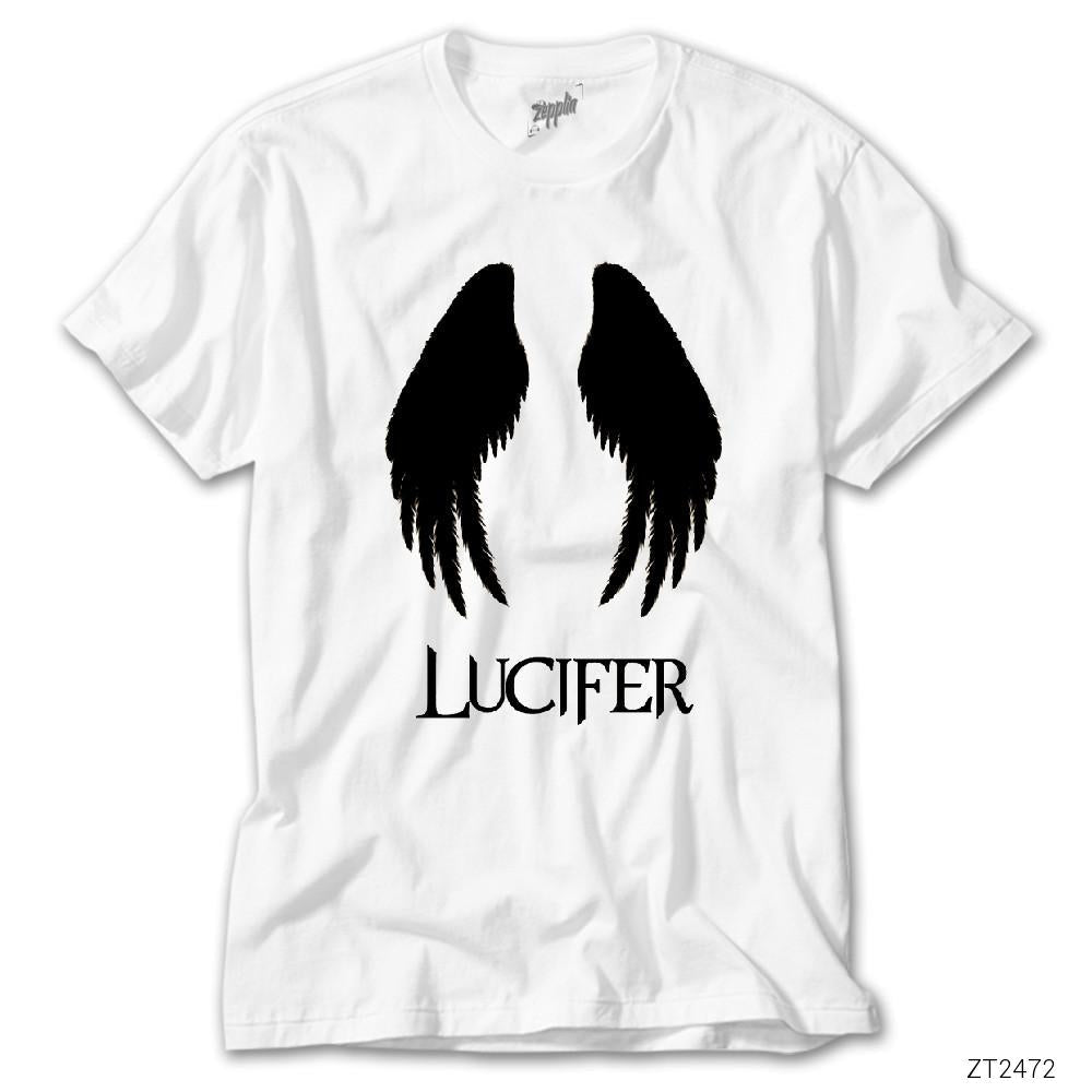 Lucifer Wings Beyaz Tişört