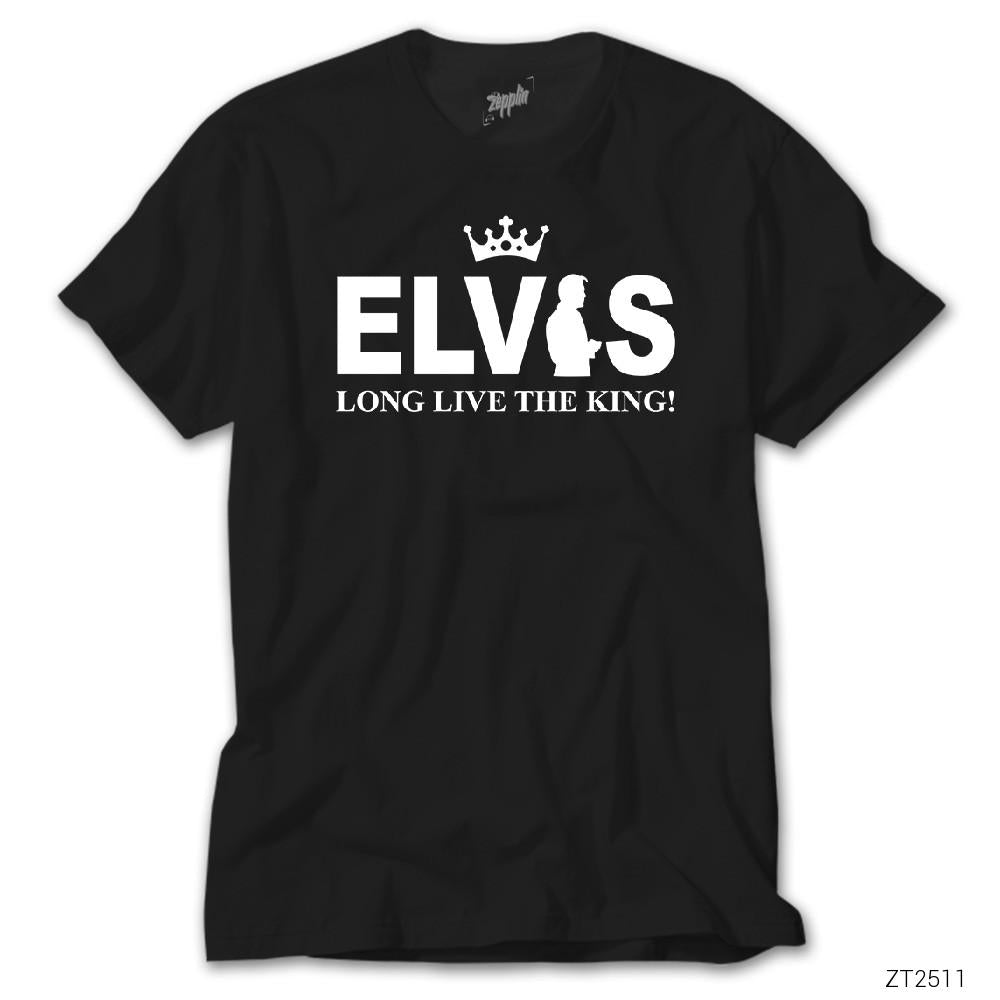 Elvis Long Live The King Siyah Tişört