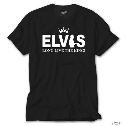 Elvis Long Live The King Siyah Tişört