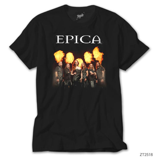 Epica Fire Group Siyah Tişört