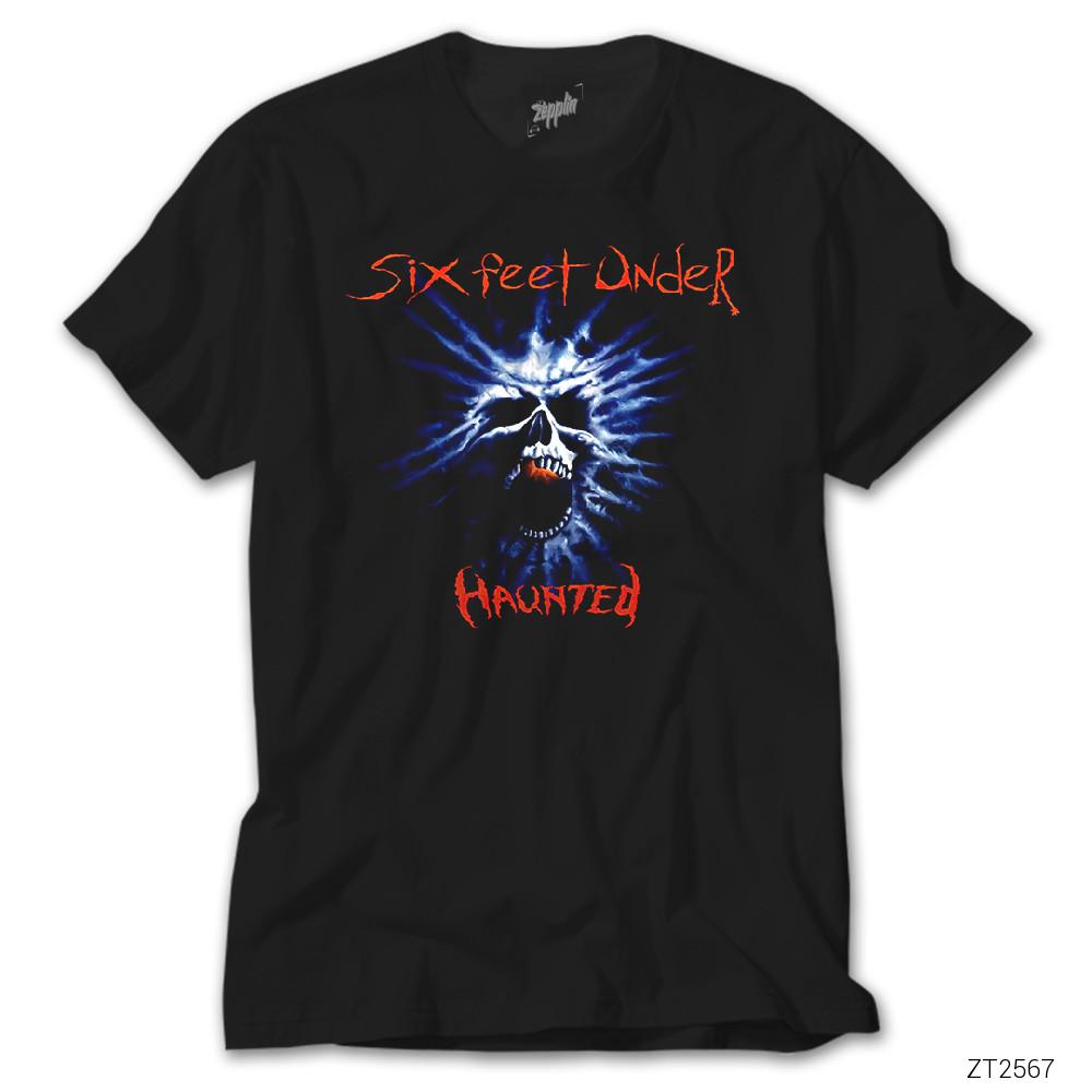 Six Feet Under Haunted Siyah Tişört
