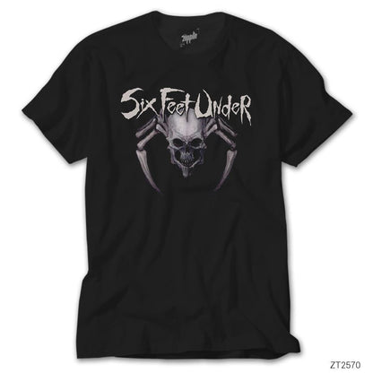 Six Feet Under Skull Spider Siyah Tişört