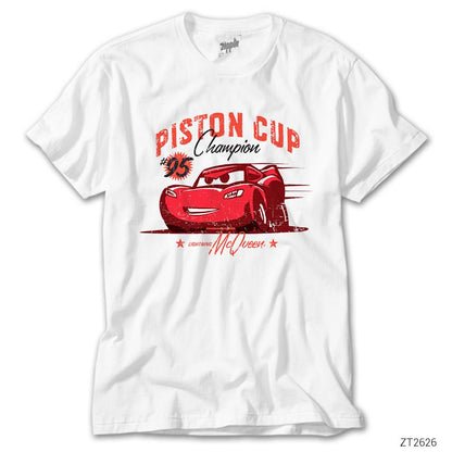 Cars Piston Cup Beyaz Tişört