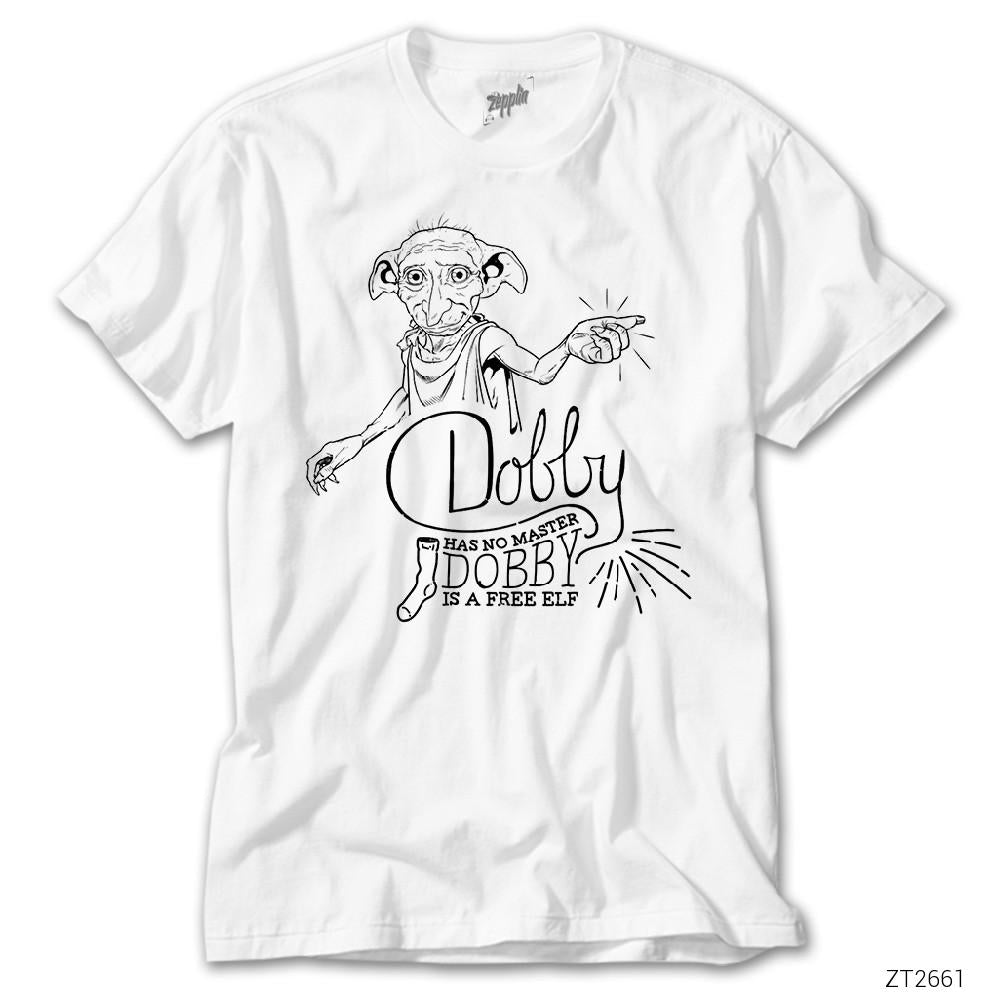 Harry Potter Dobby Is A Free Elf Beyaz Tişört