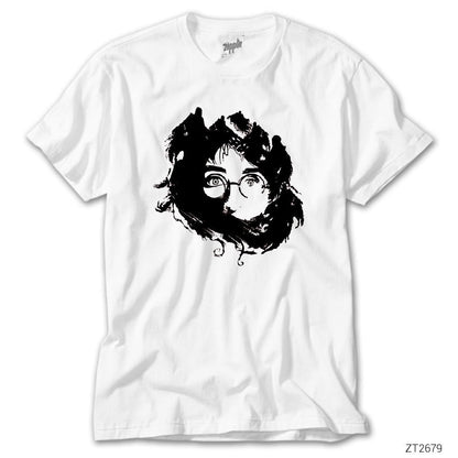 Harry Potter Silluette Beyaz Tişört