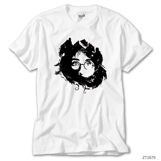 Harry Potter Silluette Beyaz Tişört