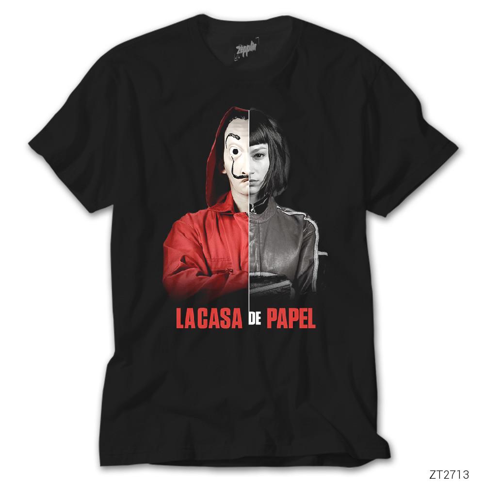 La Casa De Papel Half Tokio Siyah Tişört