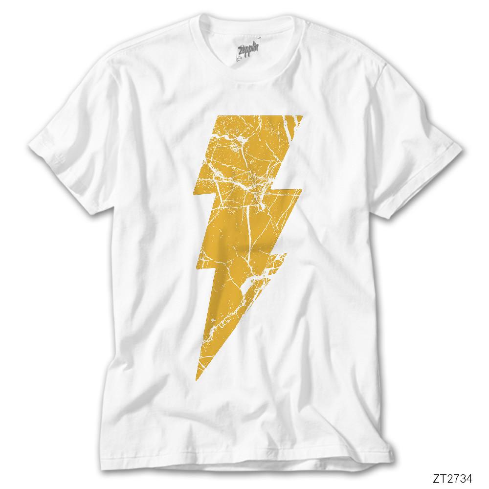 Shazam Logo Beyaz Tişört