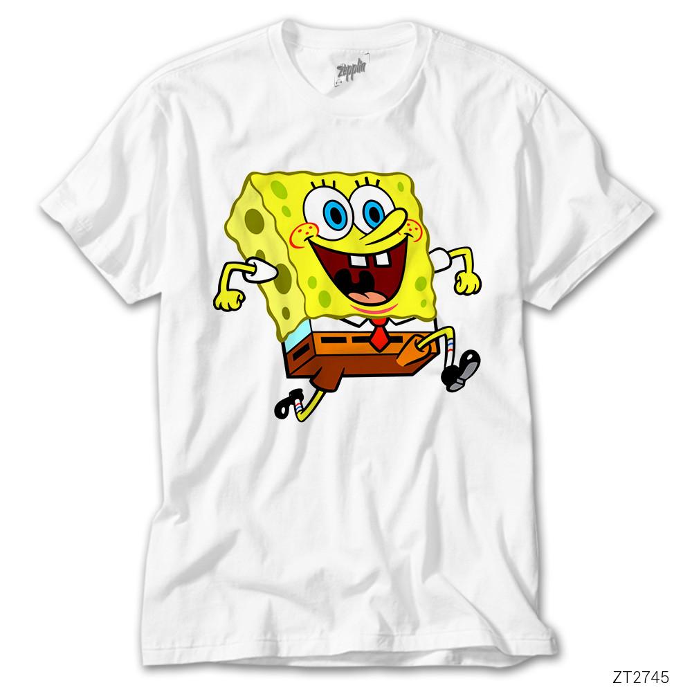 Spongebob Happy Beyaz Tişört