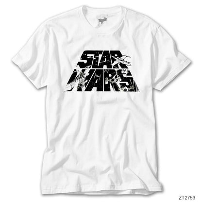 Star Wars Logo 3 Beyaz Tişört