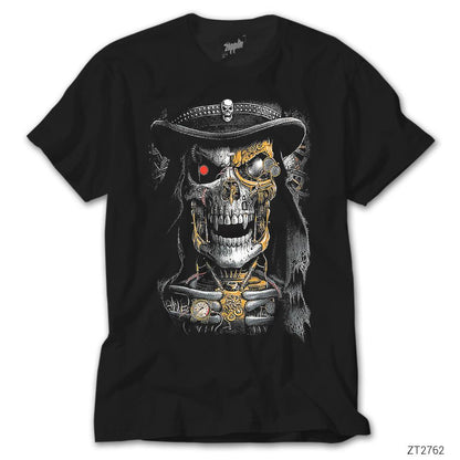 Terminator Skull Siyah Tişört