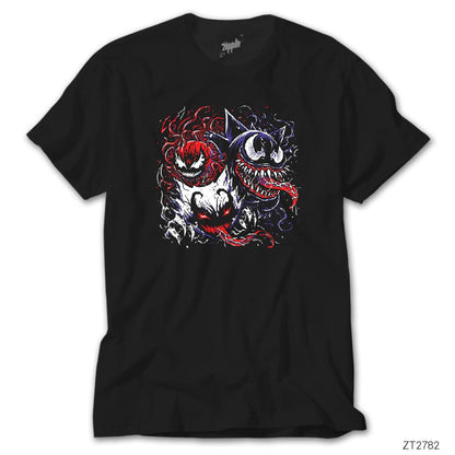 Venom Faces Siyah Tişört