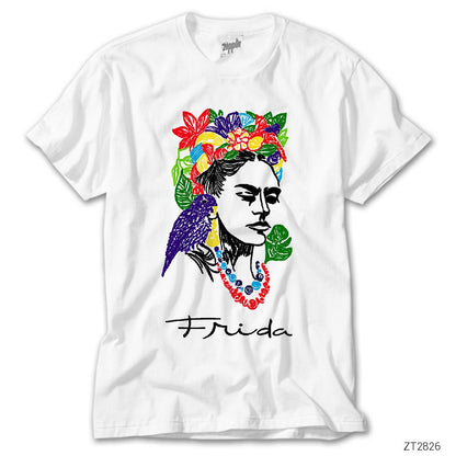 Frida Kahlo Drawing Beyaz Tişört