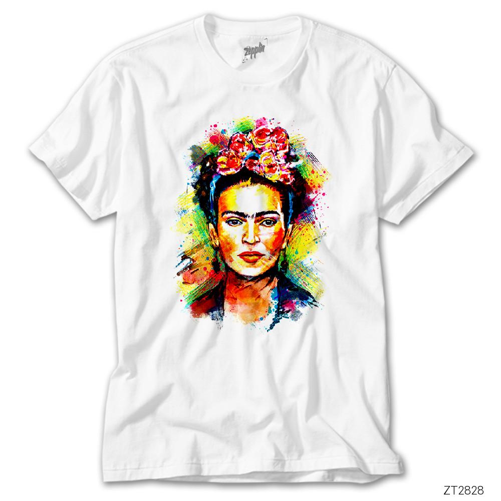 Frida Kahlo Portre Beyaz Tişört