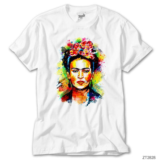 Frida Kahlo Portre Beyaz Tişört