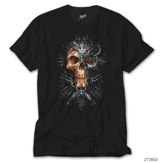 Skull Robotic Siyah Tişört