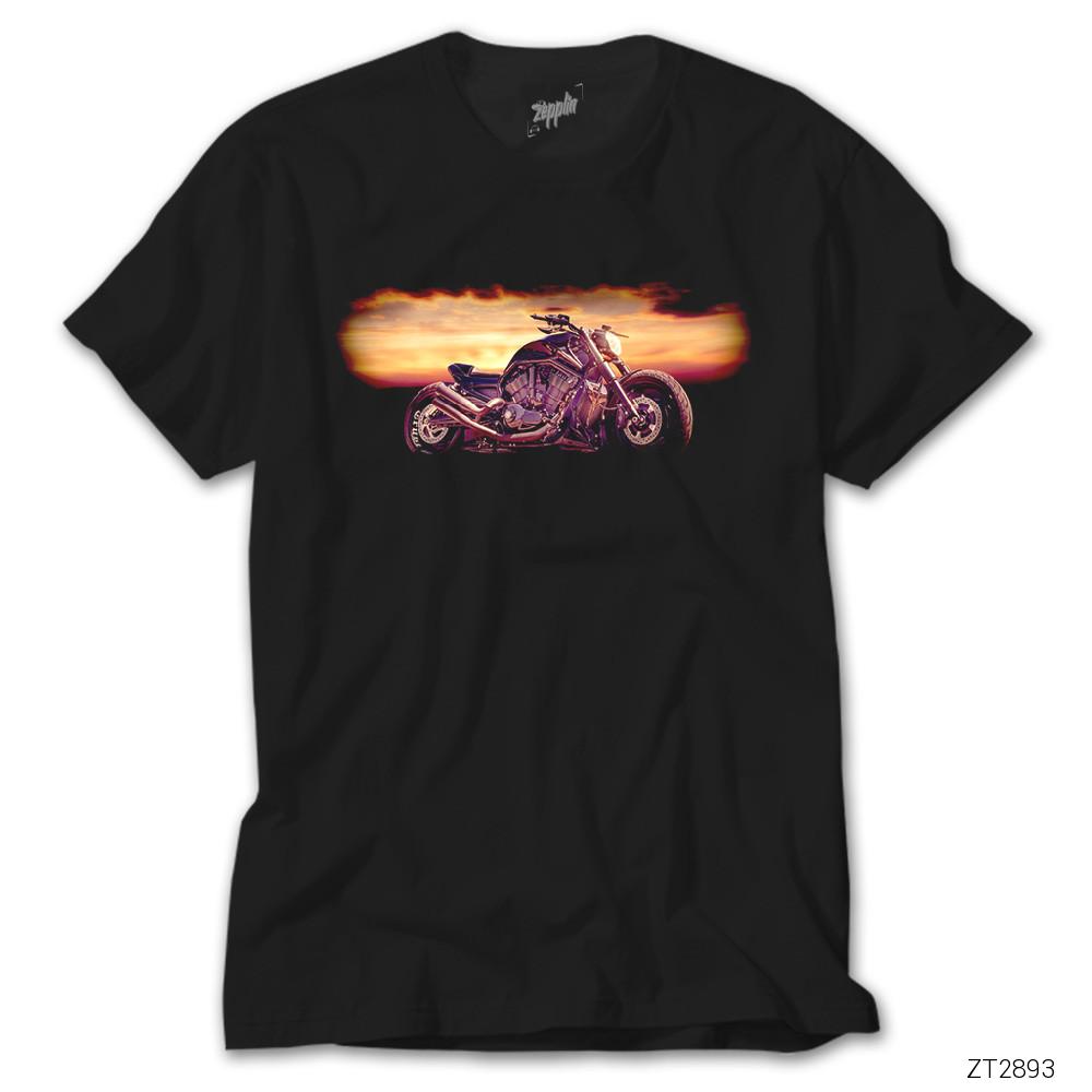 Motorcycle Design Siyah Tişört
