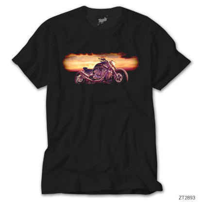 Motorcycle Design Siyah Tişört