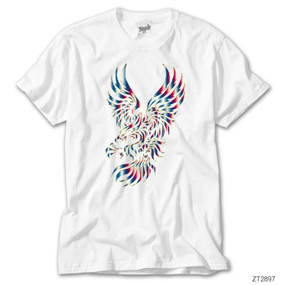 Rainbow Eagle Beyaz Tişört