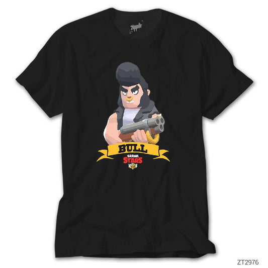Brawl Stars Bull Siyah Tişört