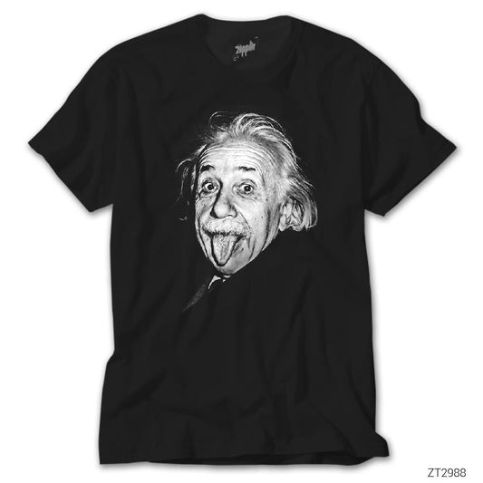 Einstein Siyah Tişört