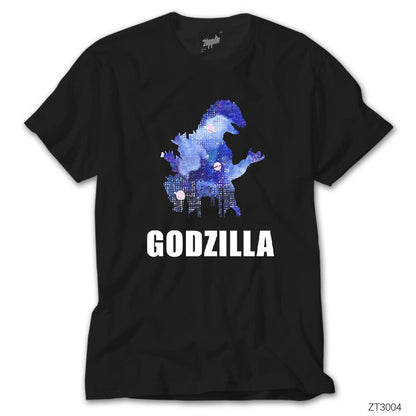 Godzilla in City Siyah Tişört