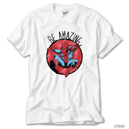 Spiderman Be Amazing Beyaz Tişört