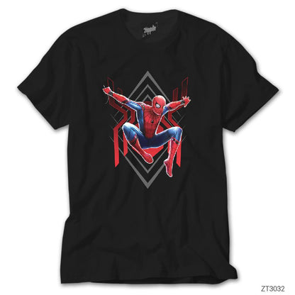 Spiderman Jump Siyah Tişört