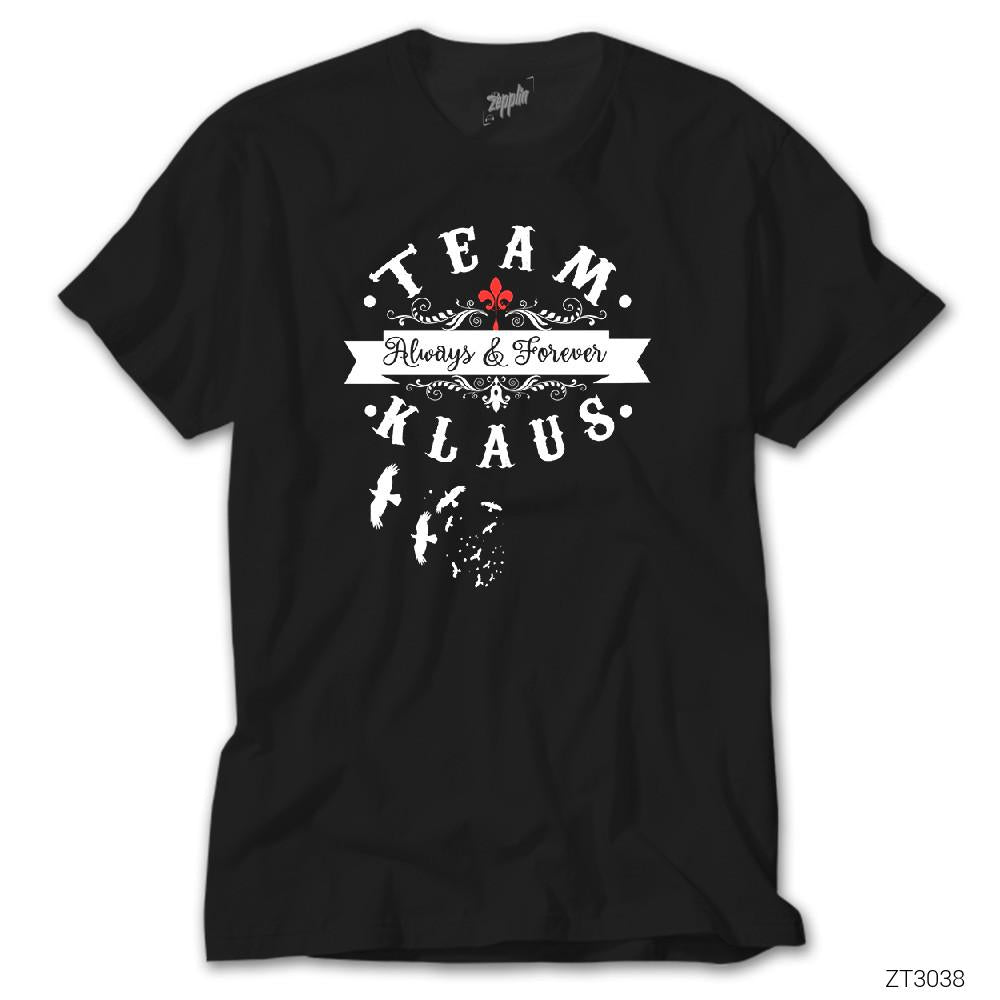 Team Klaus Siyah Tişört